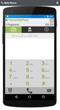 Simplified Networks Softphone Screen Web Based Phone